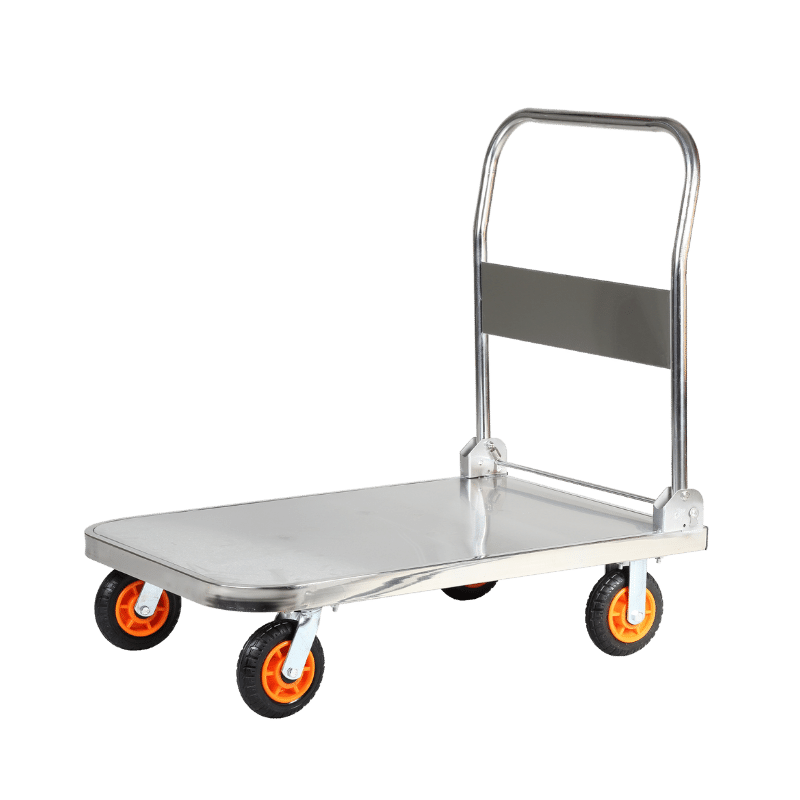 Industrial Transport Trolley and Mobile Cart - Stainless Steel Trolley - 60x90 cm Industrial Transport Trolley and Mobile Cart - Stainless Steel Trolley - 60x90 cm