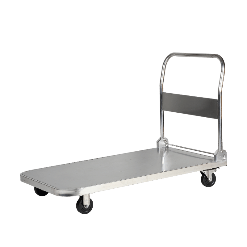 Industrial Transport Trolley and Mobile Cart - Stainless Steel Trolley - 65x120 cm Industrial Transport Trolley and Mobile Cart - Stainless Steel Trolley - 65x120 cm