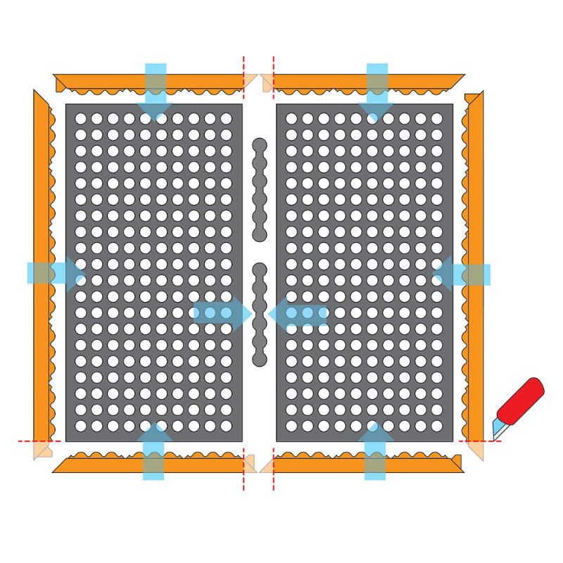 Industrial Wet Area Floor Mat - Heavy Duty Anti-fatigue Anti-slip Mat - Modular Assembly Illustration Industrial Wet Area Floor Mat - Heavy Duty Anti-fatigue Anti-slip Mat - Modular Assembly Illustration