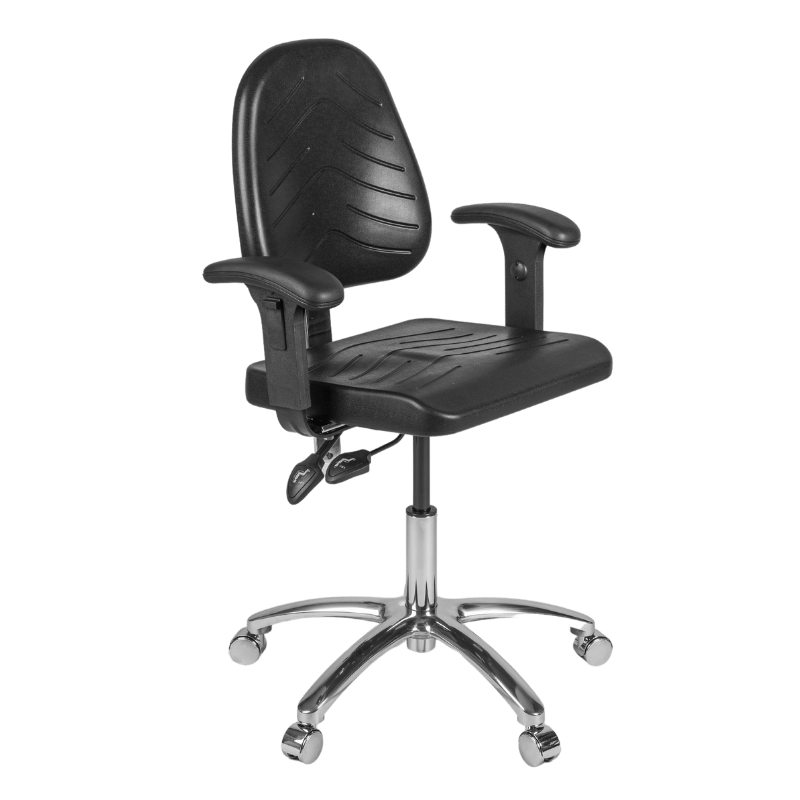P8 Cleanroom ESD Chair - Aluminium Base - Metal Castor P8 Cleanroom ESD Chair - Aluminium Base - Metal Castor