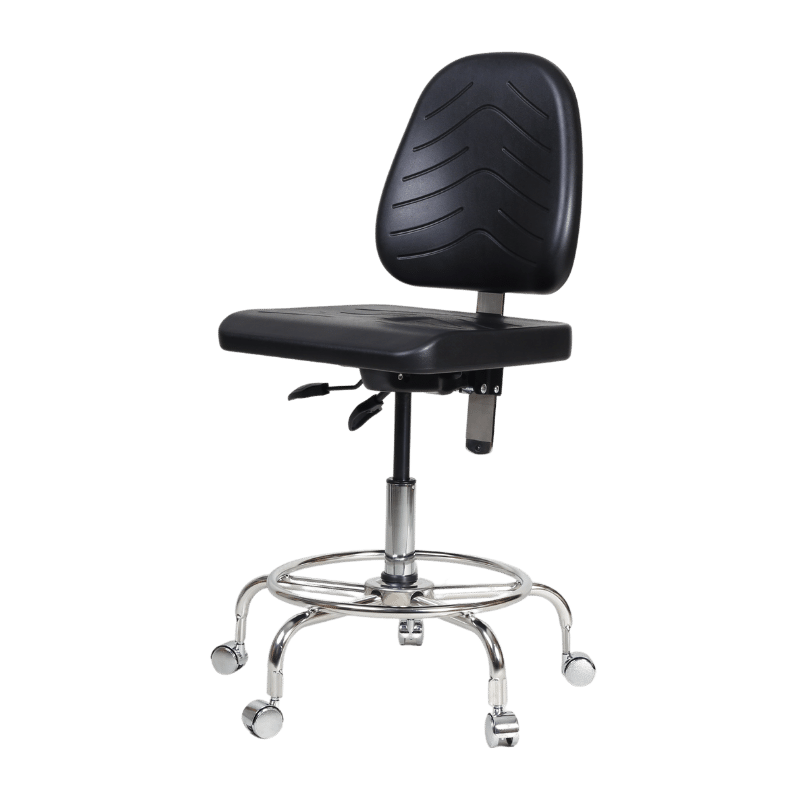 P8 Cleanroom ESD Chair - Welded Base - Metal Castor