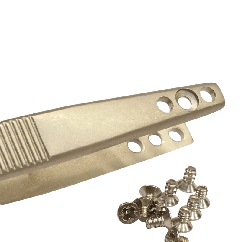 Precision Tweezers - Replaceable Polymer Tip Tweezers - Stainless Steel Handle - Tip Screws Closeup Precision Tweezers - Replaceable Polymer Tip Tweezers - Stainless Steel Handle - Tip Screws Closeup
