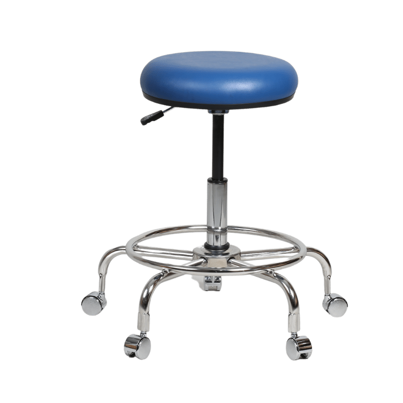 Technical S1 Cleanroom Stool - Welded Base - Metal Castor - Blue Technical S1 Cleanroom Stool - Welded Base - Metal Castor - Blue